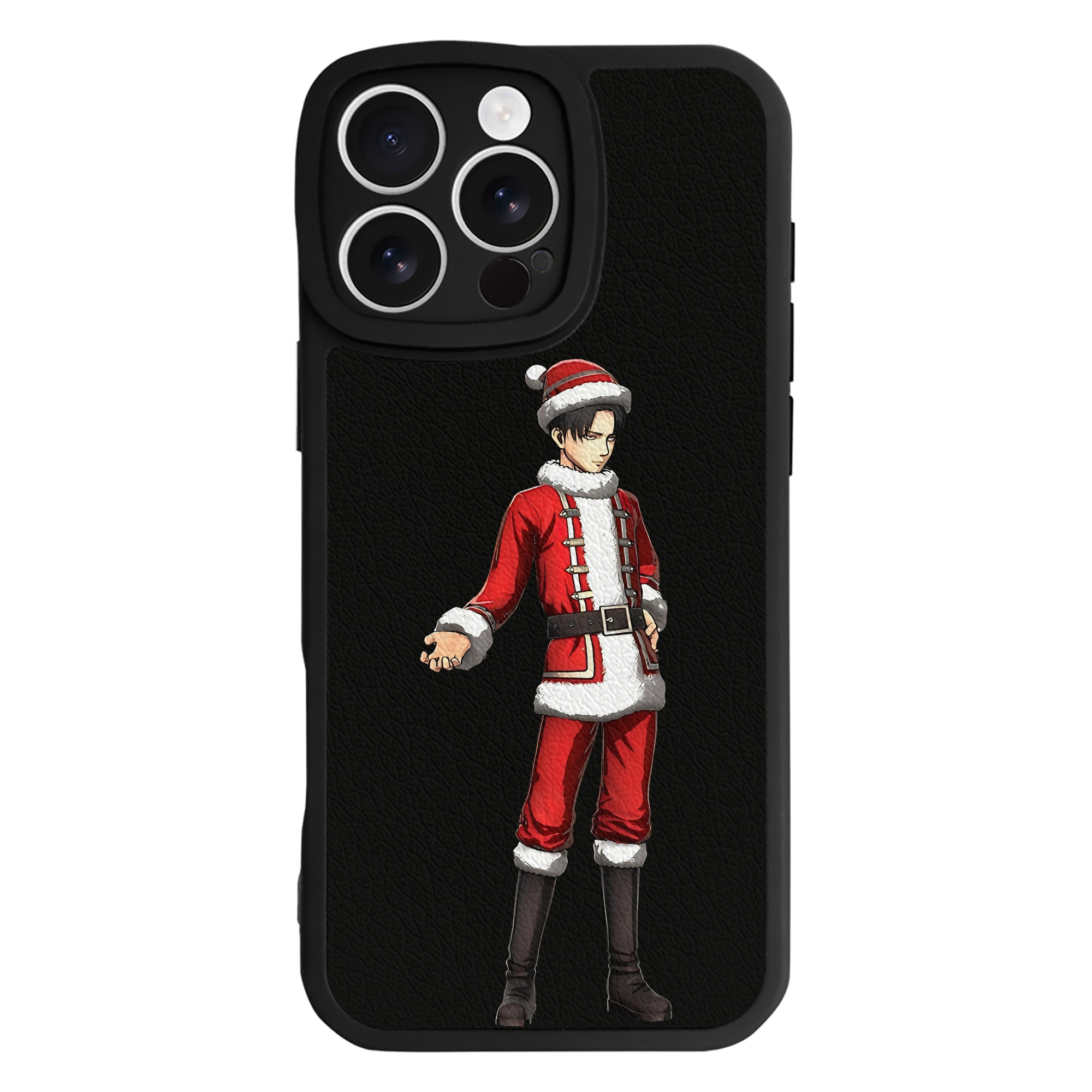 （画像用） 進撃の巨人 リヴァイ·アッカーマン Attack on Titan Levi Ackerman 【iPhone 16シリーズ対応】シリコンスマホケース（レザー調） 材質：シリコン